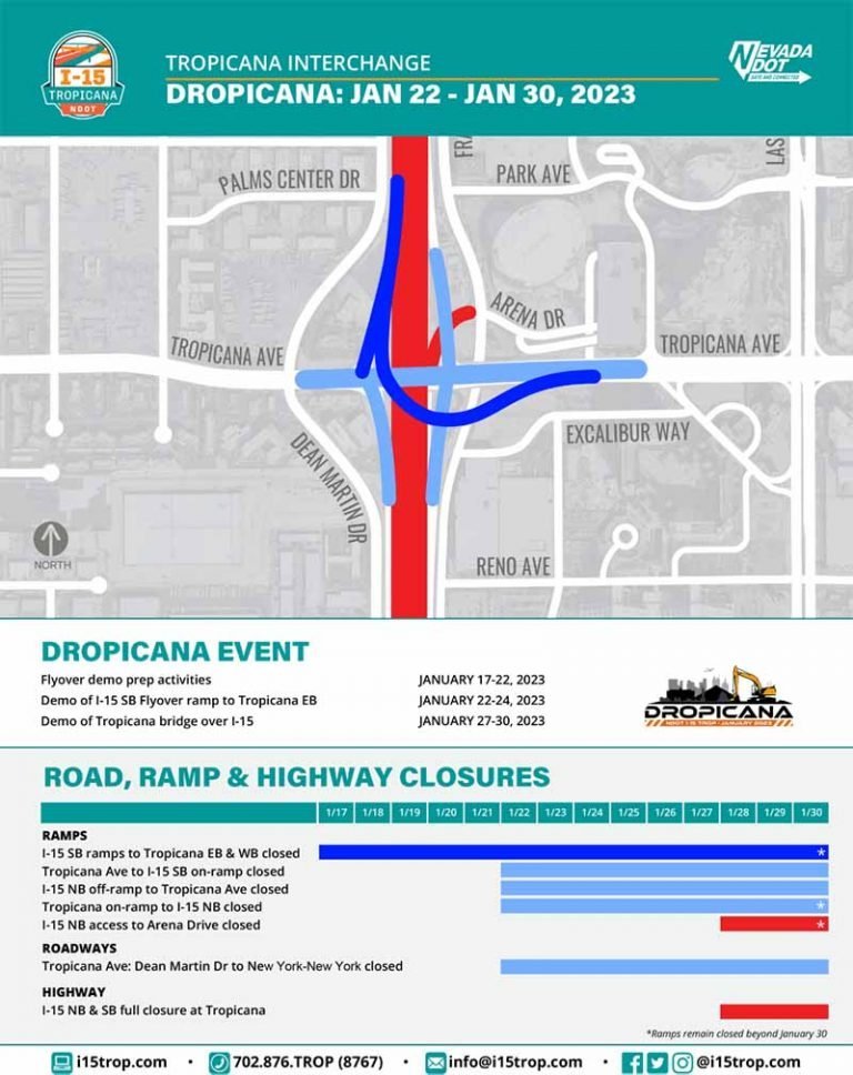 (NDOT) I15 Tropicana Interchange Traffic Restrictions 01.06.23 Las