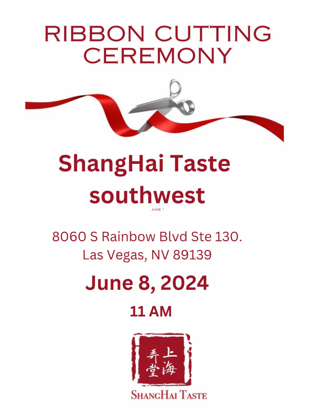 Ribbon Cutting Ceremony - Shanghai Taste